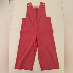 Red Gingham Kids Overalls Jumper